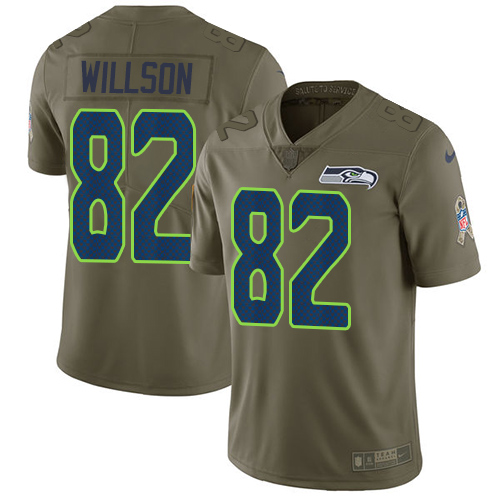 Nike Seahawks #82 Luke Willson Olive Men's Stitched NFL Limited Salute to Service Jersey